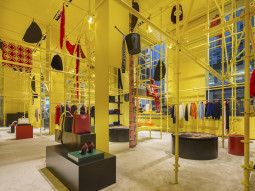 Floor-to-Ceiling Installation by Artist Sterling Ruby and the Debut of Raf Simons