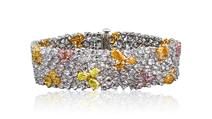 HYT Jewelry Multi Color Diamond Bracelet
